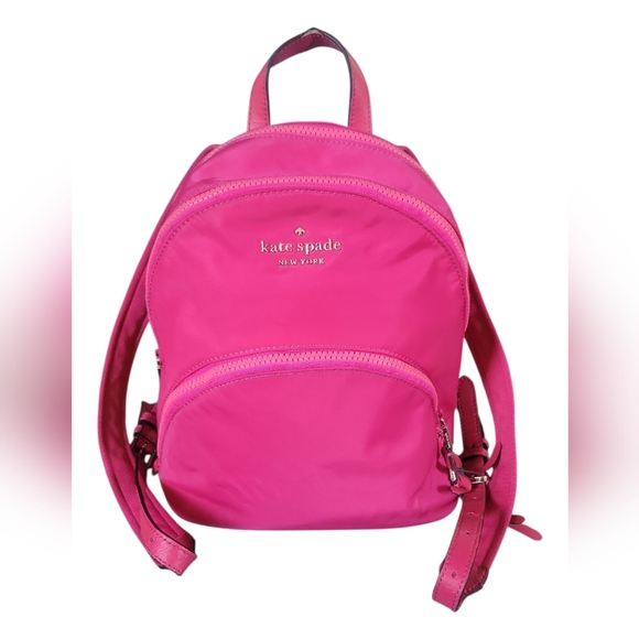 Kate Spade New York Karissa Nylon Magenta/Hot Pink Medium Backback - Picture 10 of 11